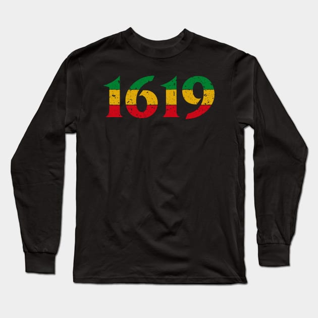 1619 Tshirt - African American Our Ancestors 3 Long Sleeve T-Shirt by luisharun